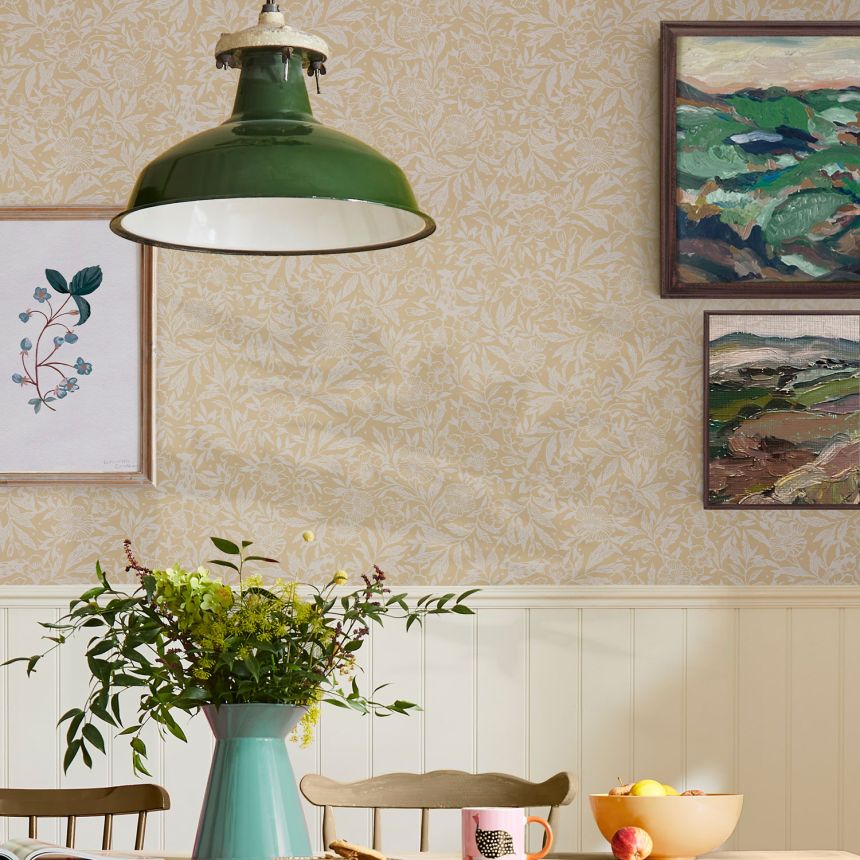 Beige floral wallpaper, 120889, Joules, Graham&Brown