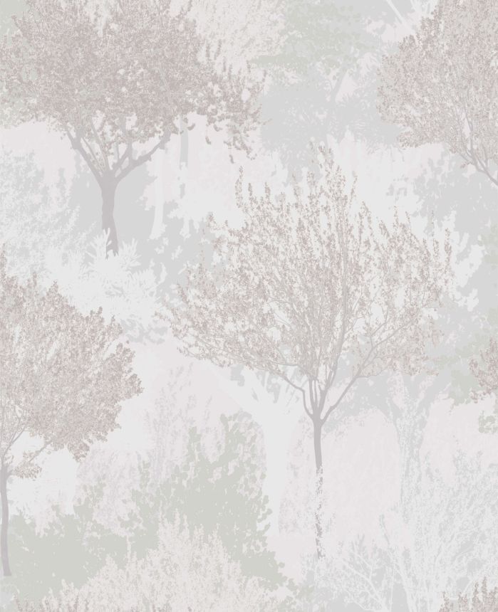 Gray and mauve wallpaper with trees, 118714, Zen, Superfresco Easy