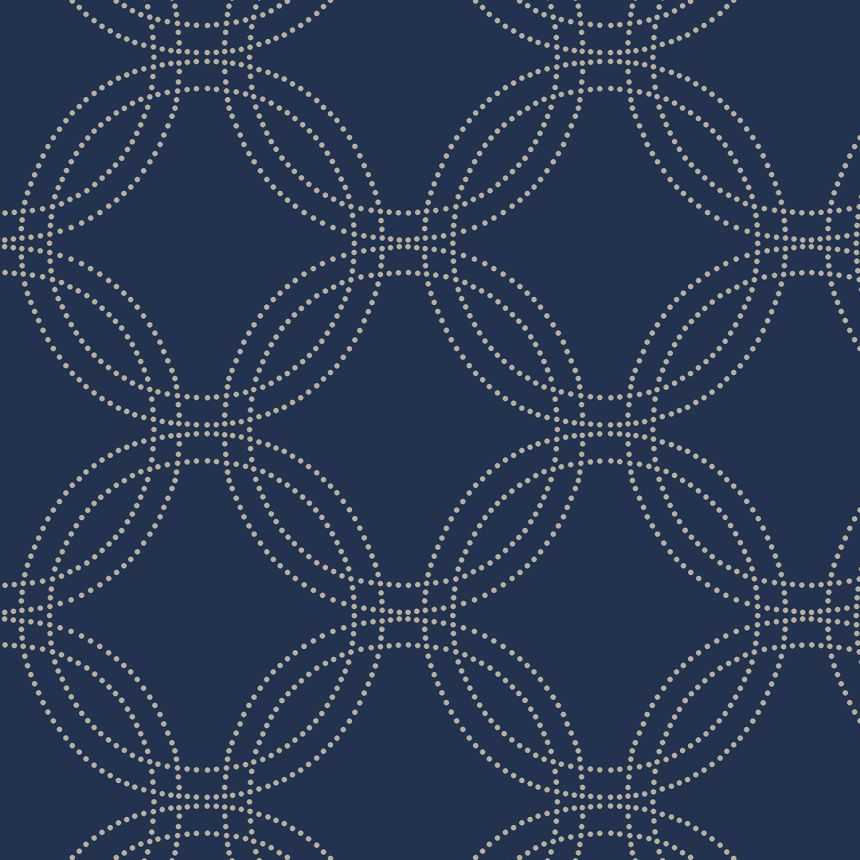 Blue-gold geometric pattern wallpaper, 114870, Vavex 2025