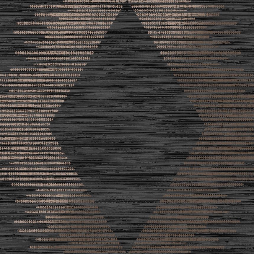 Black-gold geometric pattern wallpaper, 120723, Vavex 2025