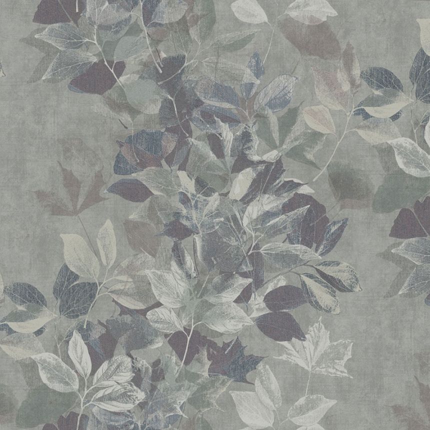 Green wallpaper with leaves, TI2005, Time 2025, Grandeco