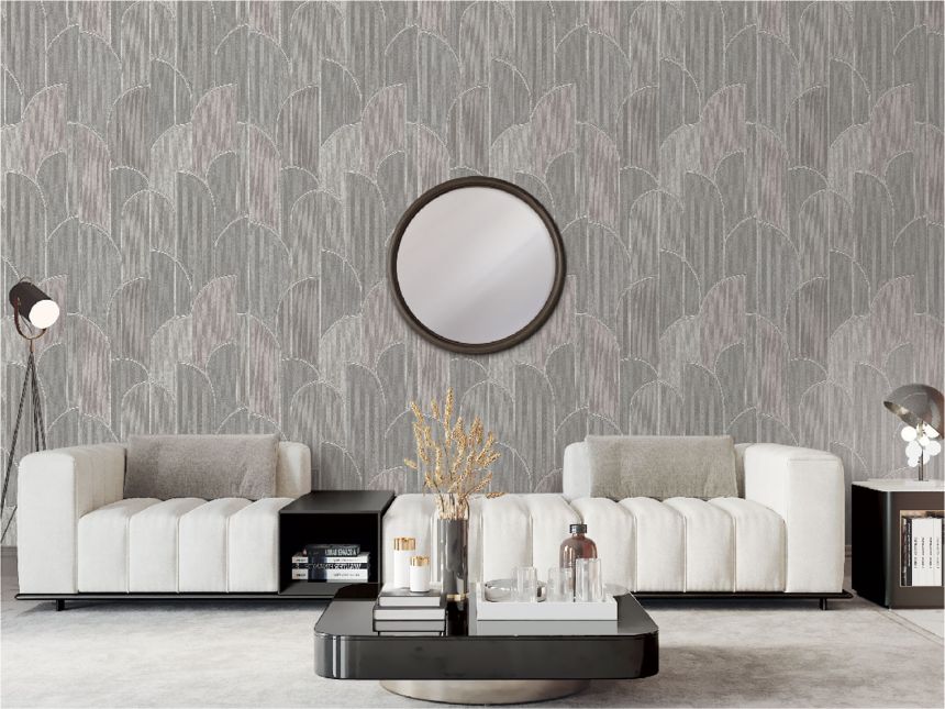 Gray-beige geometric wallpaper, TP422933, Exclusive Threads, Design ID