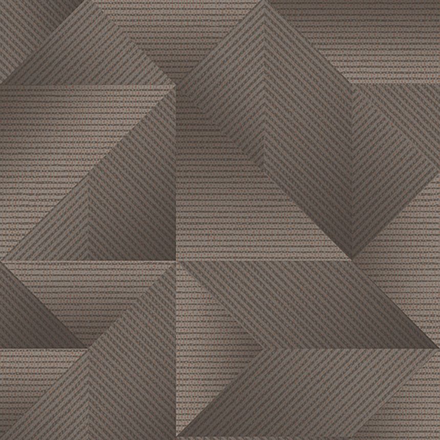 Brown-black geometric 3D wallpaper, TP422978, Exclusive Threads, Design ID