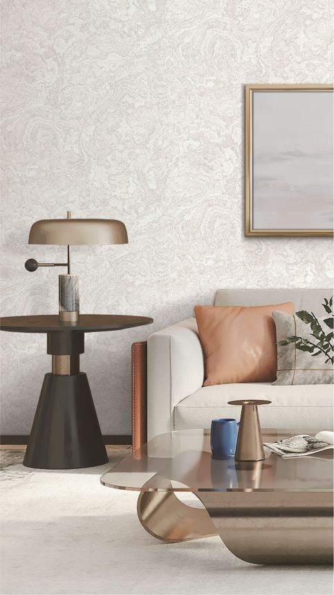 Luxury cream wallpaper, marble imitation, TP422982, Exclusive Threads, Design ID