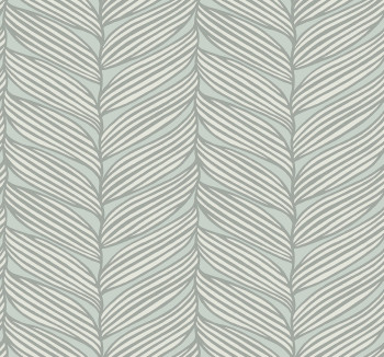 Blue-silver wallpaper, leaves, MD7165, Modern Metals, York