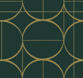 Green-gold geometric wallpaper, MD7203, Modern Metals, York