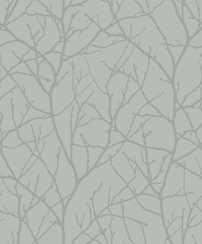 Blue-silver wallpaper, tree branches, MD7123, Modern Metals, York