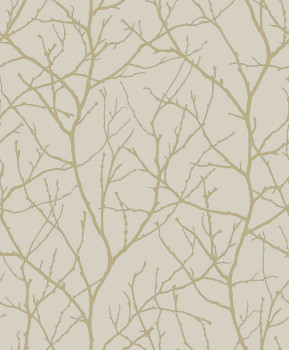 Beige-gold wallpaper with tree branches, MD7122, Modern Metals, York