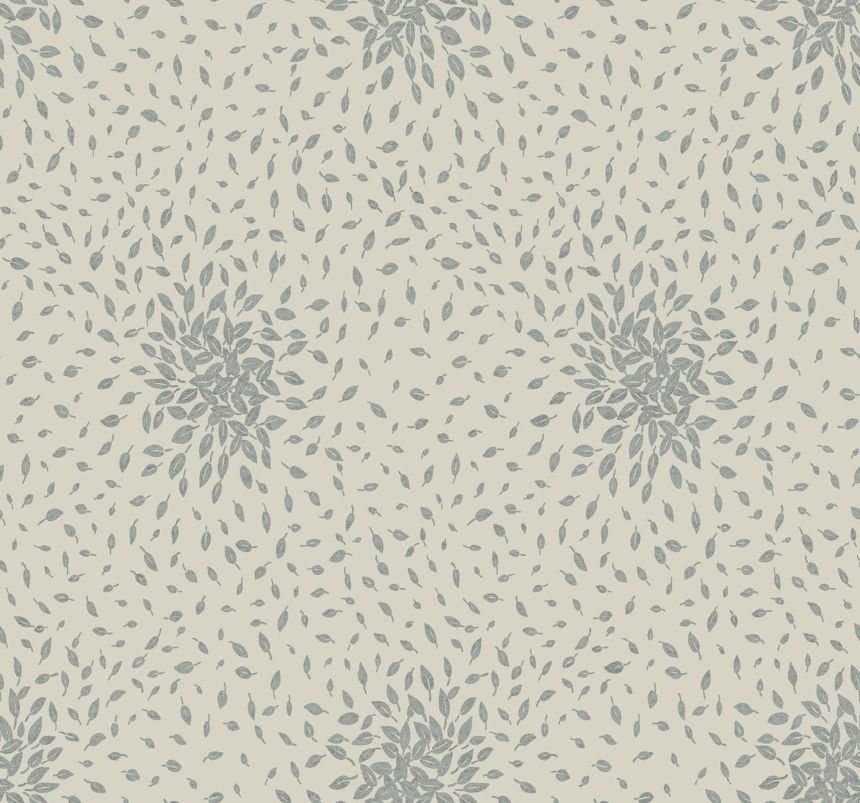 Beige-silver wallpaper with leaves, MD7105, Modern Metals, York