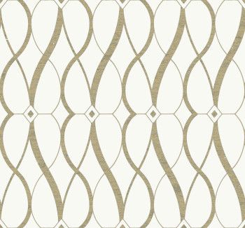 Cream-gold geometric wallpaper, MD7171, Modern Metals, York