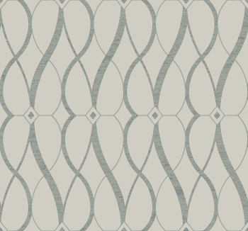 Beige-silver geometric wallpaper, MD7175, Modern Metals, York
