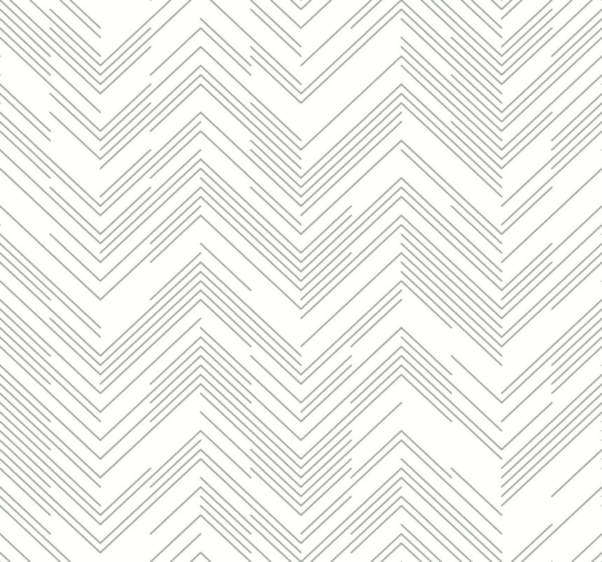 White-silver geometric wallpaper, MD7223, Modern Metals, York