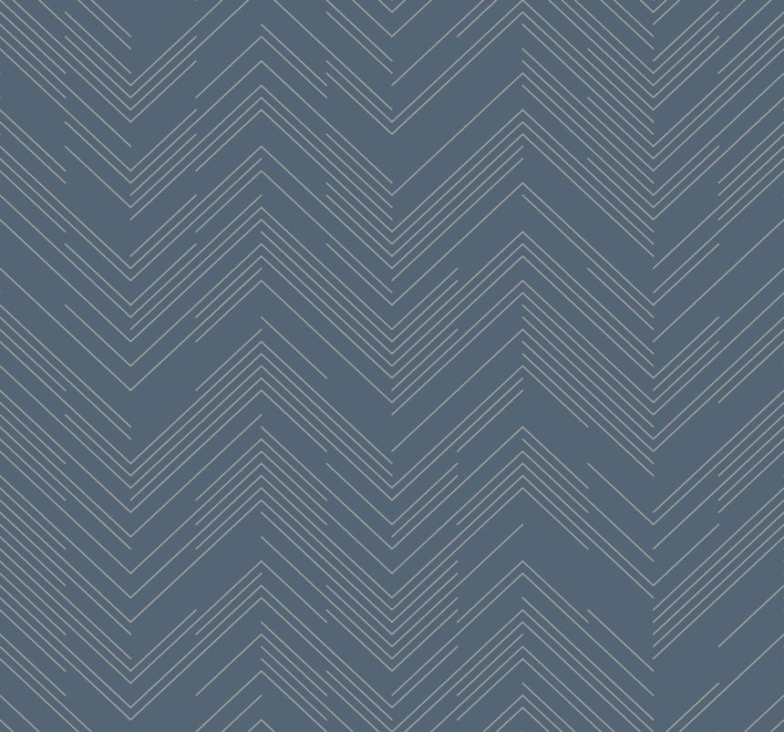Blue-silver geometric wallpaper, MD7224, Modern Metals, York