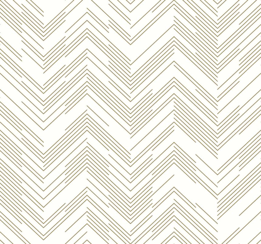 White-gold geometric wallpaper, MD7222, Modern Metals, York