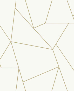 White-gold geometric wallpaper, MD7182, Modern Metals, York