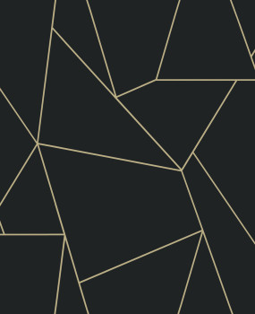 Black-gold geometric wallpaper, MD7181, Modern Metals, York