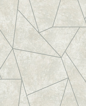 Gray-silver geometric wallpaper, MD7183, Modern Metals, York