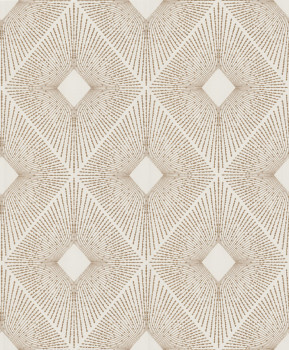 Cream-gold geometric wallpaper, NW3592, Modern Metals, York