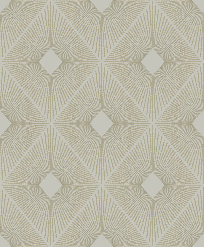 Gray-gold geometric wallpaper, MD7133, Modern Metals, York