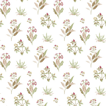 White wallpaper with floral pattern, 84011, Blooming Garden, Cristiana Masi by Parato