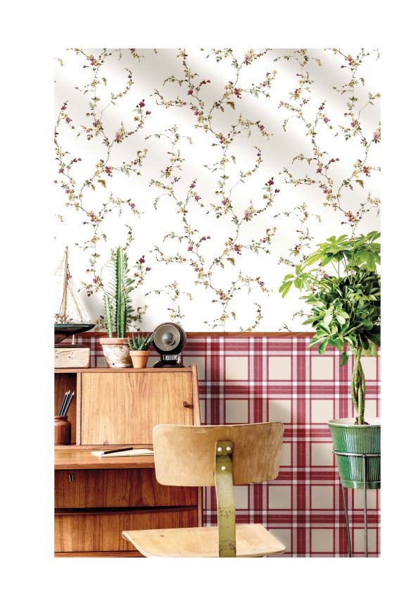 White non-woven floral wallpaper, 84014, Blooming Garden, Cristiana Masi by Parato