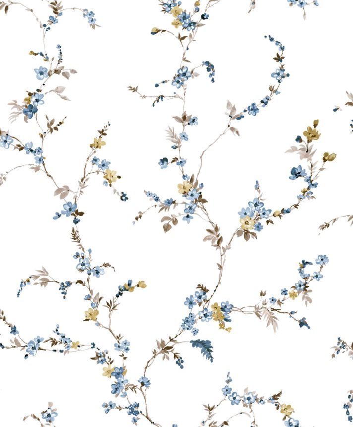 White non-woven floral wallpaper, 84016, Blooming Garden, Cristiana Masi by Parato