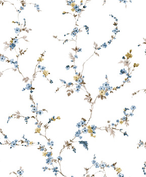 White non-woven floral wallpaper, 84016, Blooming Garden, Cristiana Masi by Parato