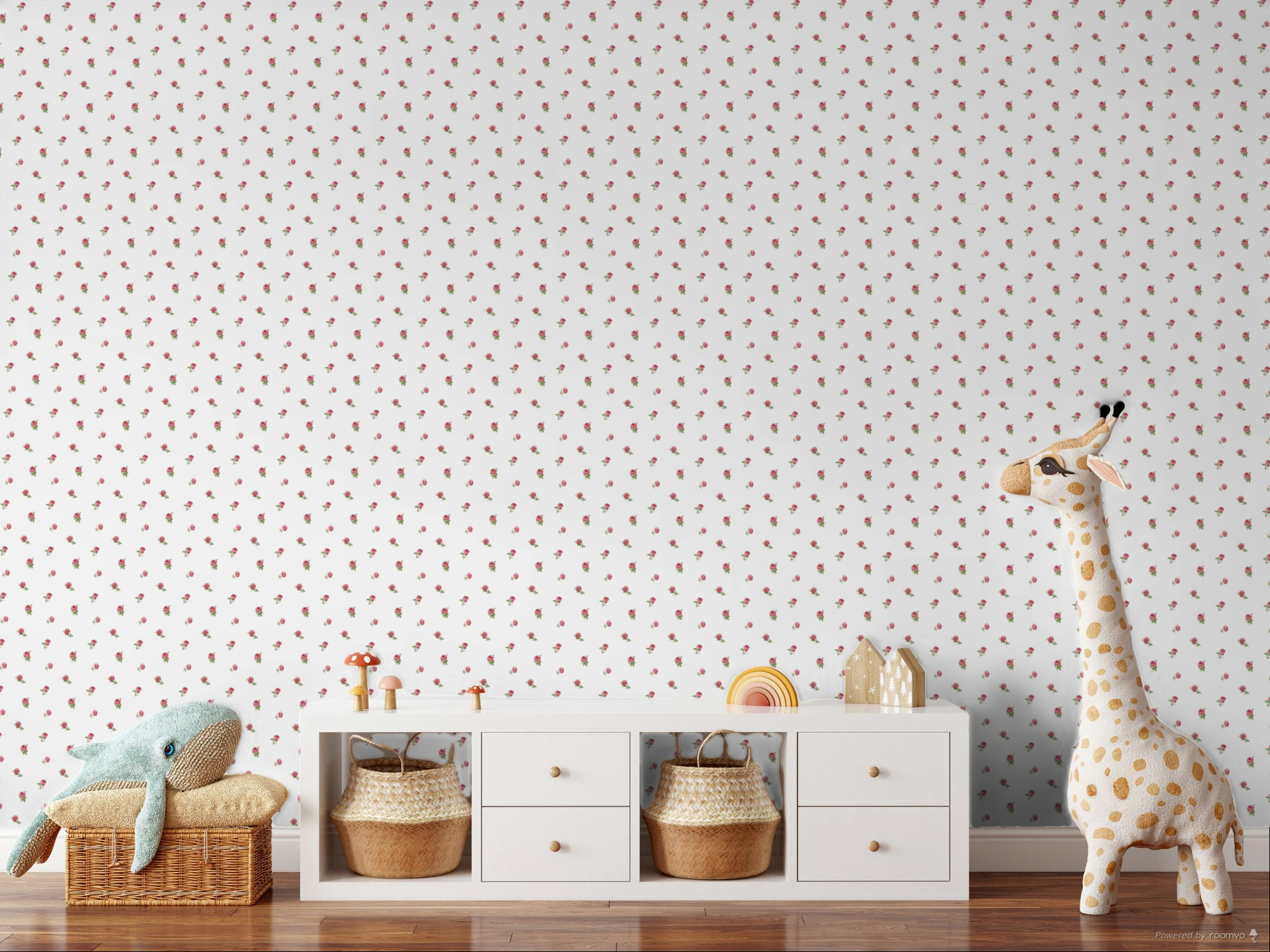 White non-woven floral wallpaper, 84031, Blooming Garden, Cristiana Masi by Parato