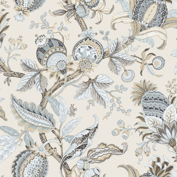 Beige non-woven floral wallpaper, 84039, Blooming Garden, Cristiana Masi by Parato