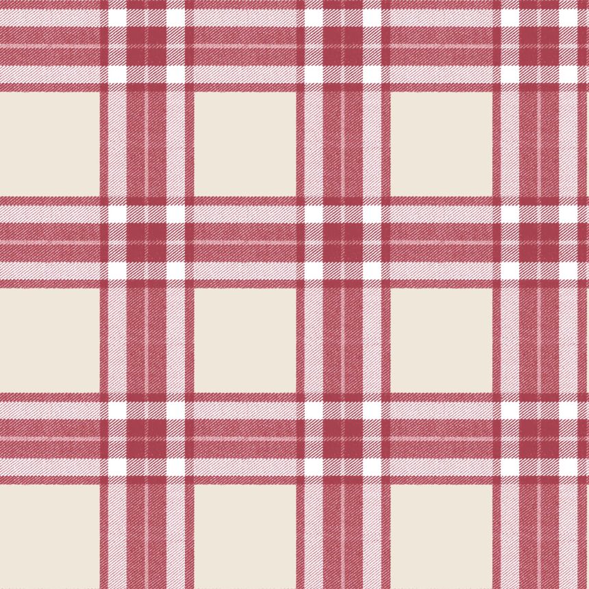 Non-woven wallpaper, burgundy and beige checkered, 84057, Blooming Garden, Cristiana Masi by Parato