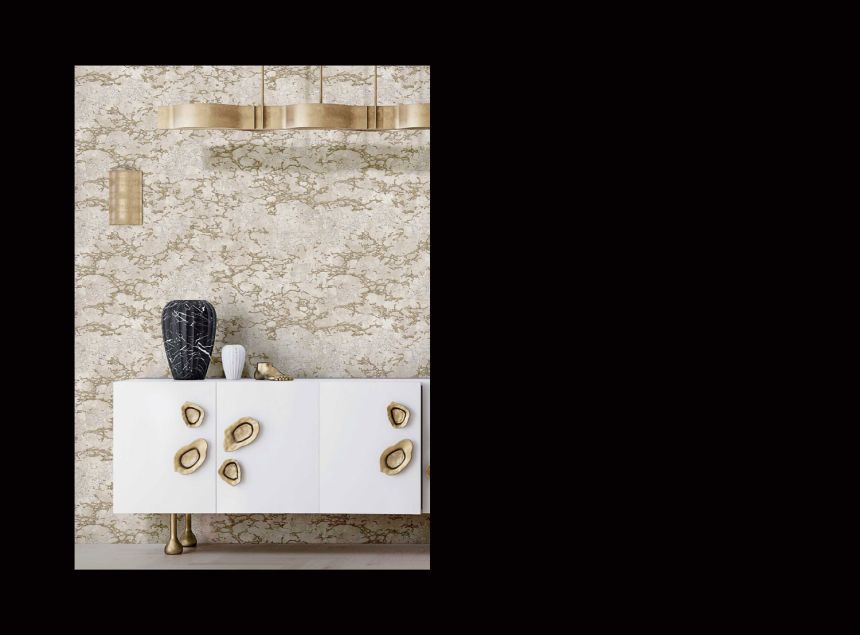 Luxury grey-gold wallpaper, stucco plaster, 47712, Eterna, Parato