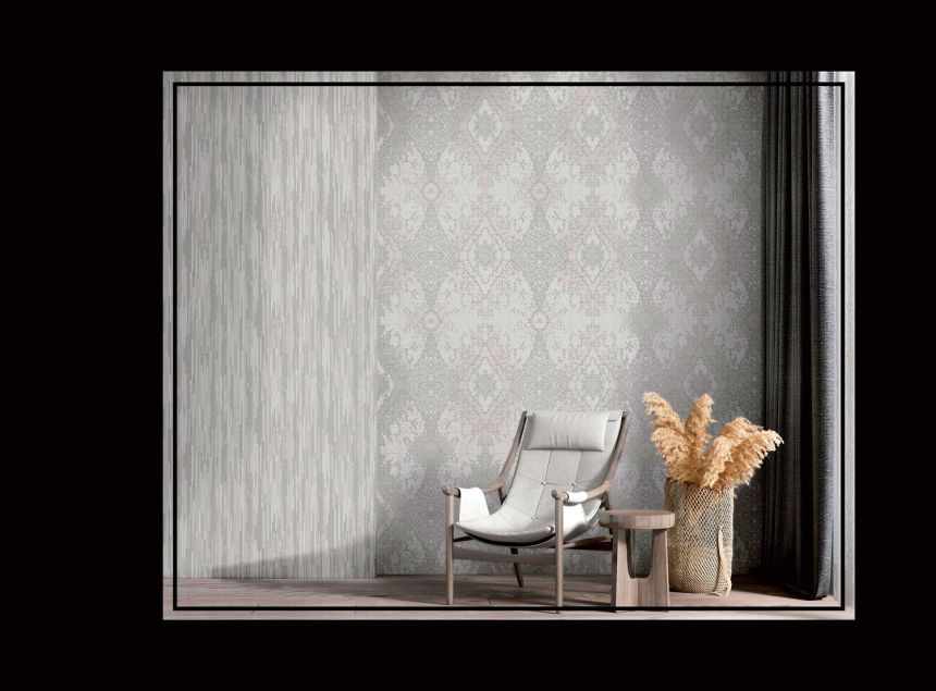 Luxury cream geometric pattern wallpaper, 47721, Eterna, Parato