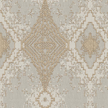 Luxury beige geometric pattern wallpaper, 47724, Eterna, Parato