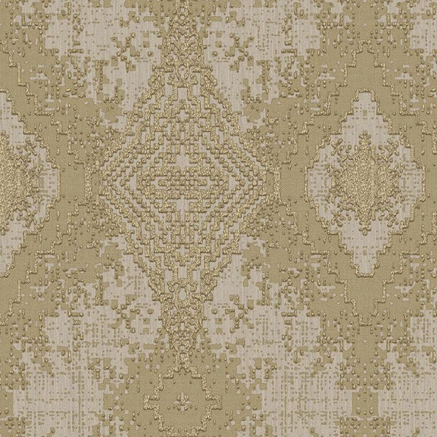 Luxury gold-brown geometric pattern wallpaper, 47725, Eterna, Parato