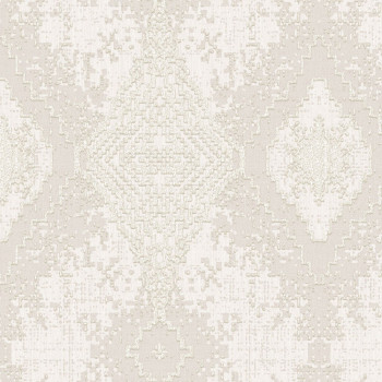 Luxury light beige geometric pattern wallpaper, 47761, Eterna, Parato