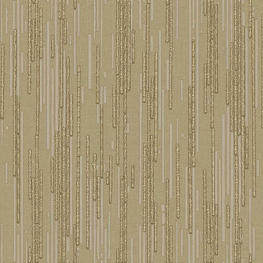 Luxury gold-brown striped wallpaper, 47735, Eterna, Parato