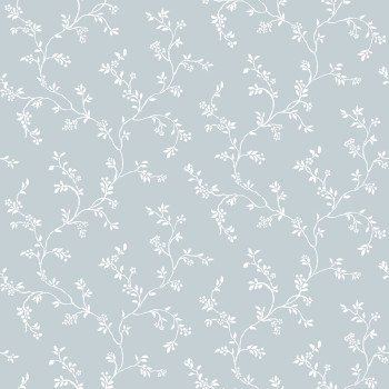 Pale blue non-woven floral wallpaper, 12353, Fiori Country, Paratto