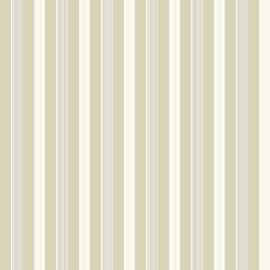 Ocher wallpaper with white stripes,12382, Fiori Country, Parato