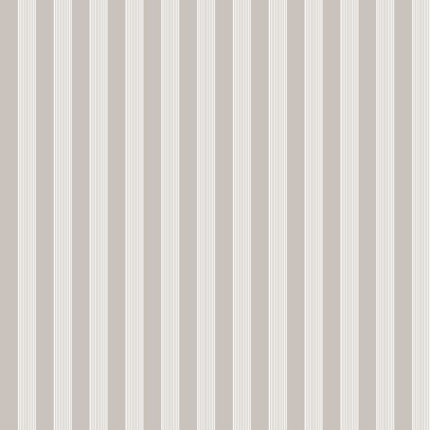 Gray wallpaper with white stripes, 12383, Fiori Country, Parato
