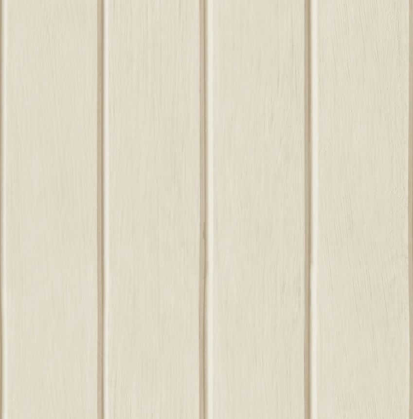 Beige wallpaper, imitation of wooden planks, 14877, Happy, Parato