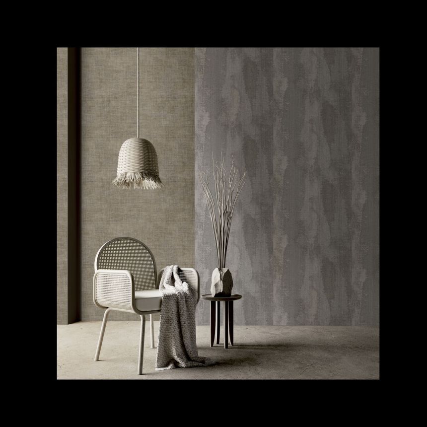 White-gray non-woven wallpaper, stucco, 24401, Textum, Cristiana Masi by Parato