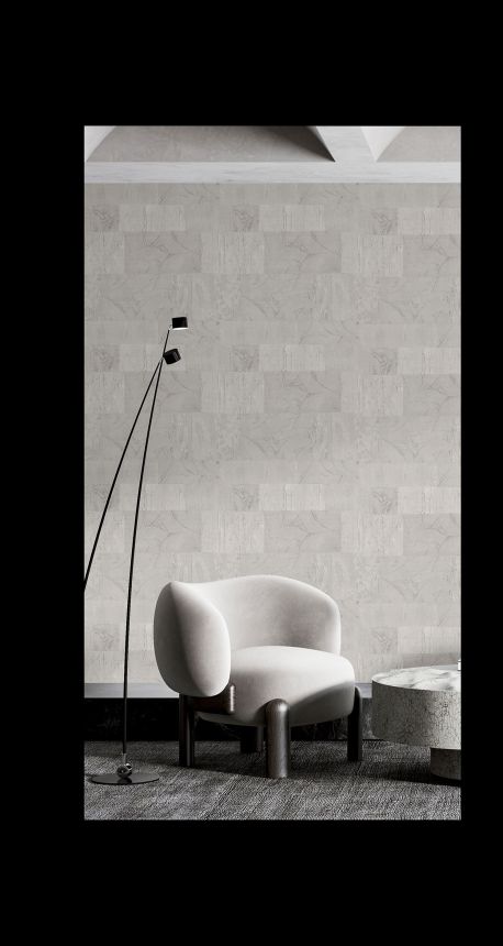 White wallpaper, geometric pattern, stucco, 24420, Textum, Cristiana Masi by Parato