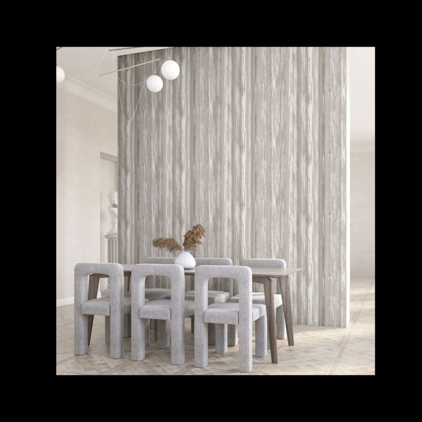 Beige-gray non-woven wallpaper, stripes, 24432, Textum, Cristiana Masi by Parato