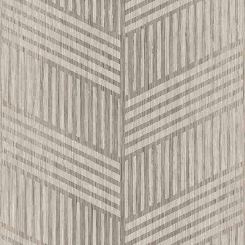 Gray-beige non-woven wallpaper, geometric pattern, 24481, Textum, Cristiana Masi by Parato