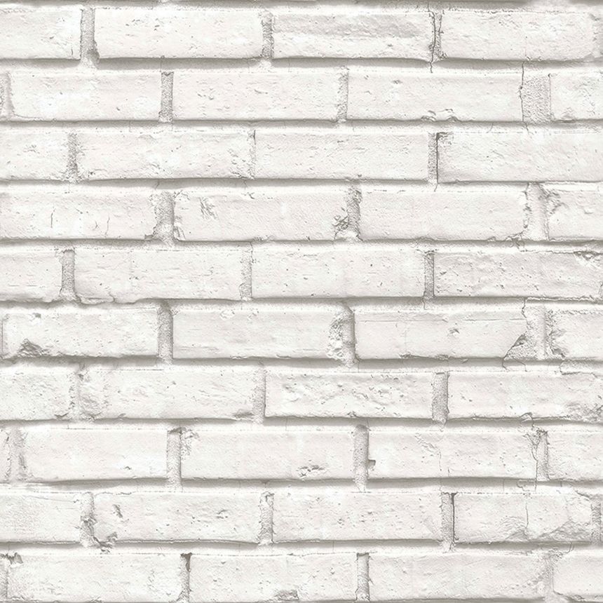 Gray-white wallpaper brick, brick wall, 5686, Friends & Coffee, Cristiana Masi by Parato