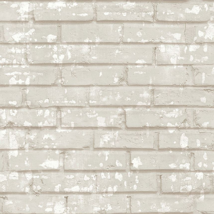 Gray wallpaper brick, brick wall, 16660, Friends & Coffee, Cristiana Masi by Parato