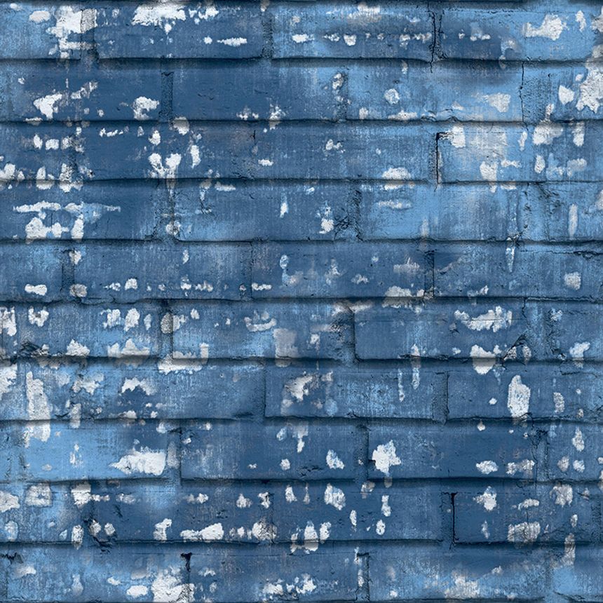 Blue wallpaper brick, brick wall, 16662, Friends & Coffee, Cristiana Masi by Parato