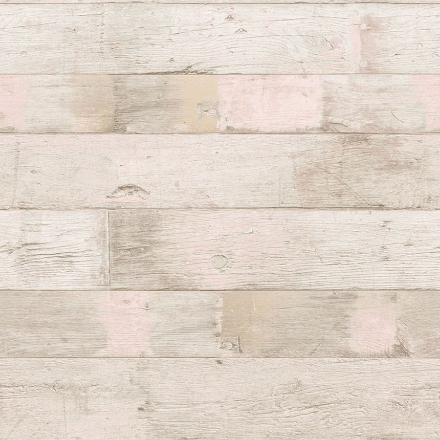 Gray-beige-pink wallpaper imitation of wood, planks, 16671, Friends & Coffee, Cristiana Masi by Parato