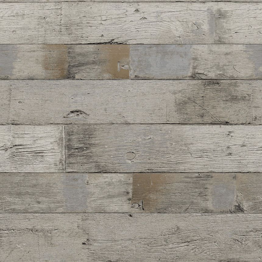 Gray-brown wallpaper imitation of wood, planks, 16673, Friends & Coffee, Cristiana Masi by Parato