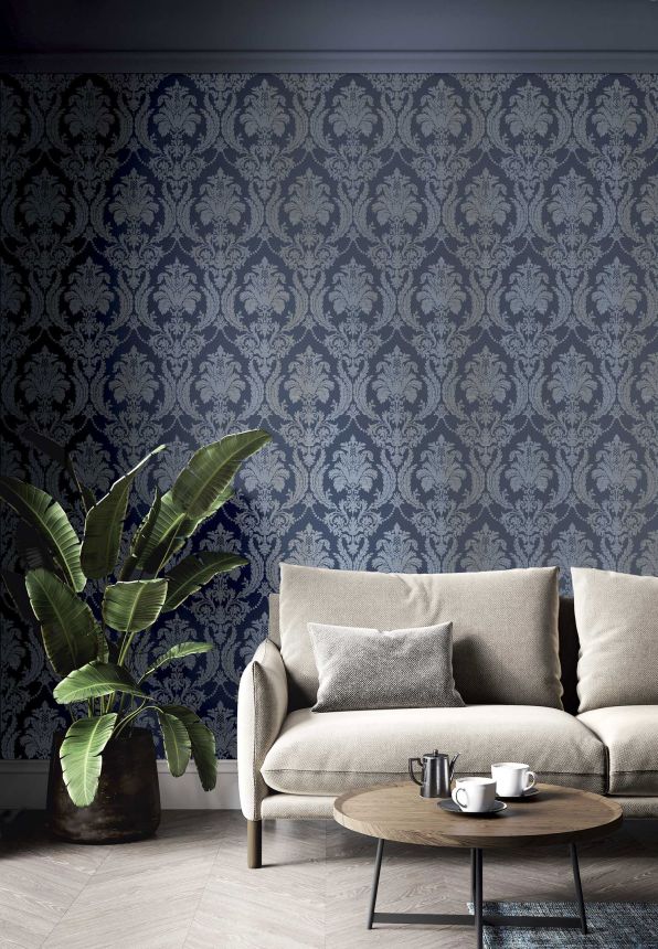 Blue baroque wallpaper, 28809, Thema, Cristiana Masi by Parato